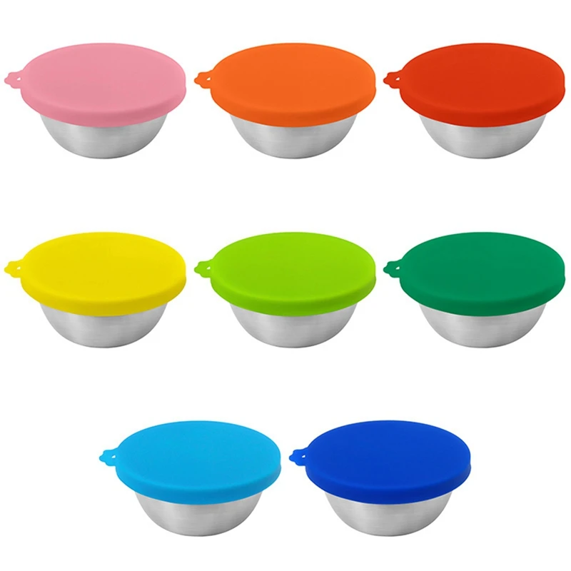 

8 Piece 2.4Oz Salad Dressing Containers Condiment Cup Dipping Sauce Cups Container With Lids