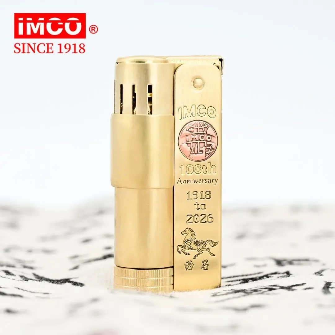 Зажигалка IMCO Trench 6700, бензиновая, из красной меди и латуни, 108-я модель, многоразовая, классическая винтажная, для сигарет, подарок для мужчин (art.: 3920daa057650) - 3920daa057650