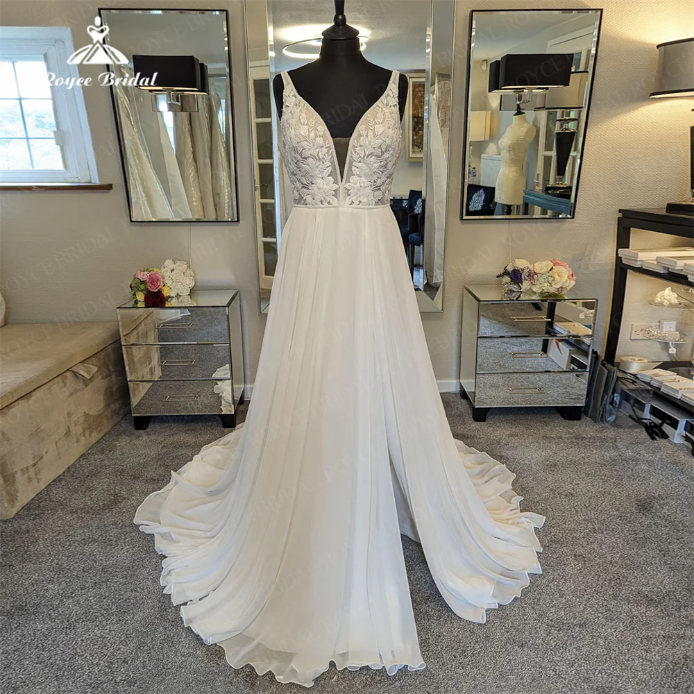 Индивидуальные свадебные платья женское пляжное кружевное шифоновое