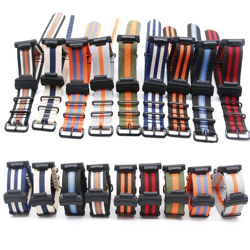 

Nylon Strap Heavy Watch Band + Adapter 22MM Replacement for Casio G Shock DW5600 DW9052 GW9400 GW100 GD120 GA100 NATO Watchband