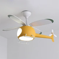 Children's room Ceiling lamp Bedroom ceiling fans with lights room decor Aircraft light fixtures LED Remote dimming Lighting