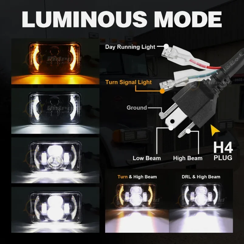 ВЫСОКОКАЧЕСТВЕННЫЙ МОТОЦИКЛ 4x6 &quot9-30 В 45 Вт Светодиодный головной светильник