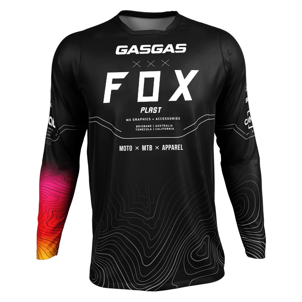 

Men's Long Sleeve Motocross Cycling Jersey FOXPLAST Downhill Mountain Bike MTB Shirts Offroad DH Motorcycle Motocross Clothing
