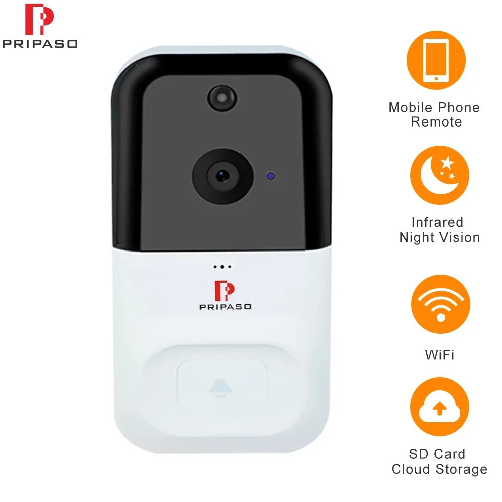 Wireless Video Doorbell 1080P Intercom Phone Call Door Bell For Home Smart Security Doorbell HD Infrared Night Vision IP Camera