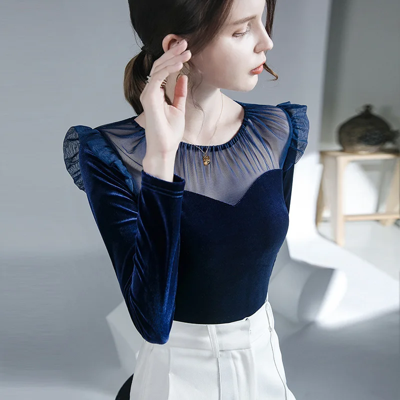 

High Quality 2023 Women T-shirt Grenadine Style Design Female Autumn Sexy Crop Top Clothes Casual Fashion Blouses Grace Meeting