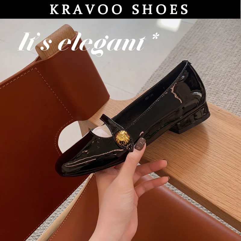 

Женские туфли-лодочки KRAVOO, без шнуровки, женские Туфли Мэри Джейн, роскошные летние туфли, 2023