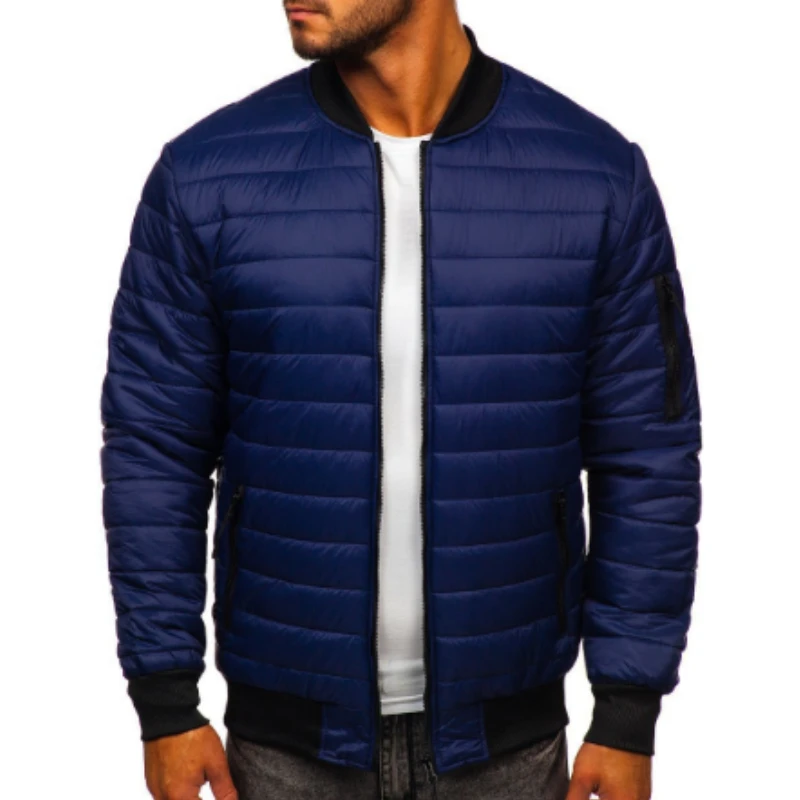 Winter Men Down Jacket Thin Warm Coats Male Solid Stand Collar Vintage Men Parkas Loose Down Parkas Outerwear Jack Man Clothing