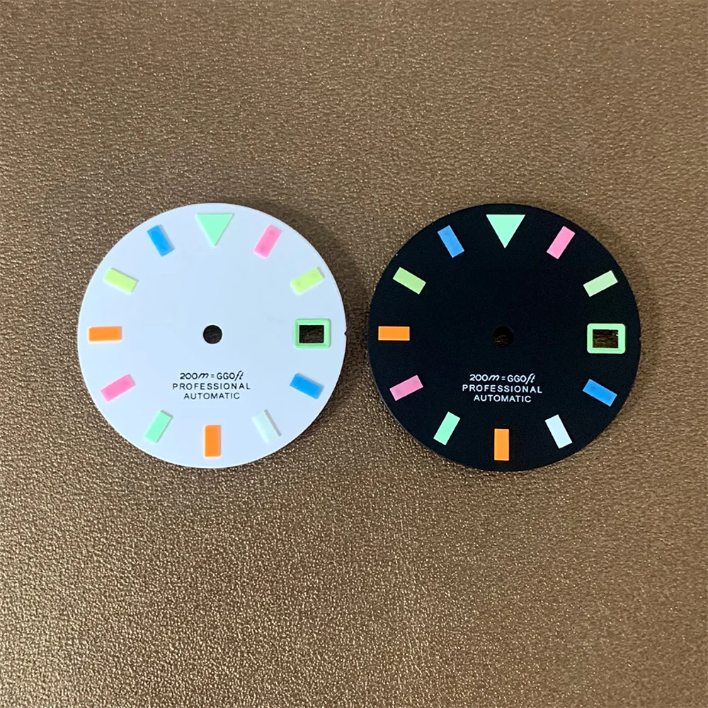 

28.5mm Watch Dial Modified Parts for NH35A Movement Luminous Dials Replacement Watch Accessories