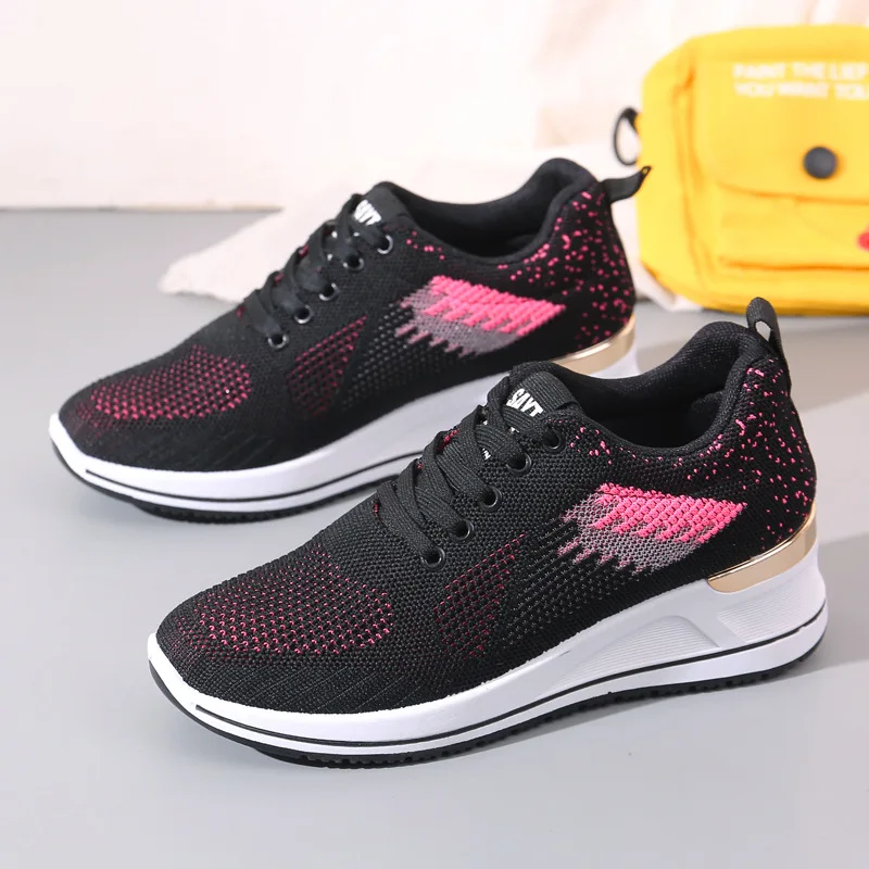 

Women Running Sneakers Fashion Casual Flat Shoes Female Wedges Shoes Women Summer Mesh Breathable Woman Vulcanize Shoes