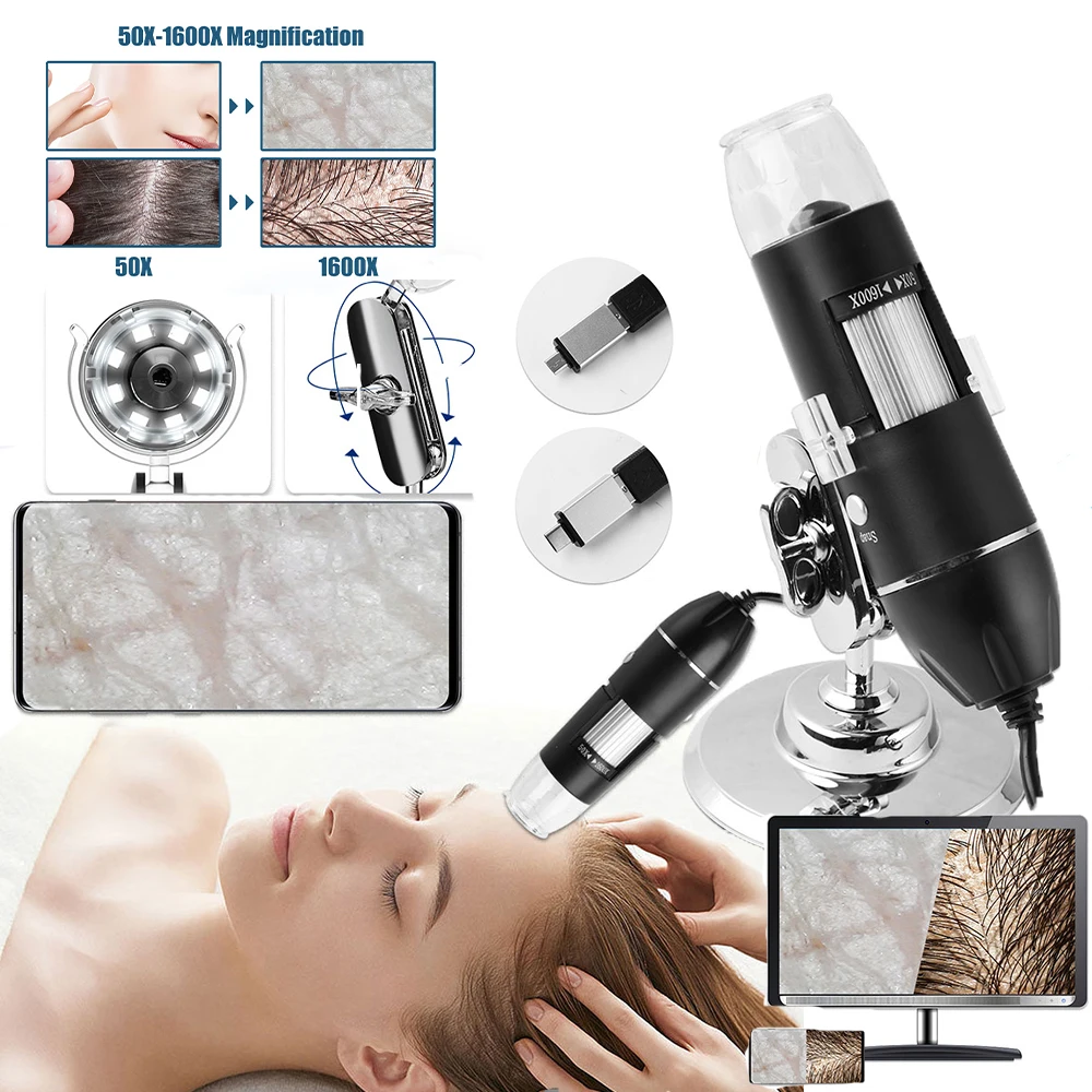 

2022 Dermatoscope Skin Analyzer Machine Detector Skin Oil Moisture Tester for Face Skin Care with Lady Beauty Tool Spa Monitor