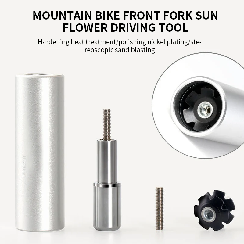 

New Bike Front Fork Bowl Set Bike Bicycle Fork Headset Installer Flower Nuts Core Setting Installing Tool Setter