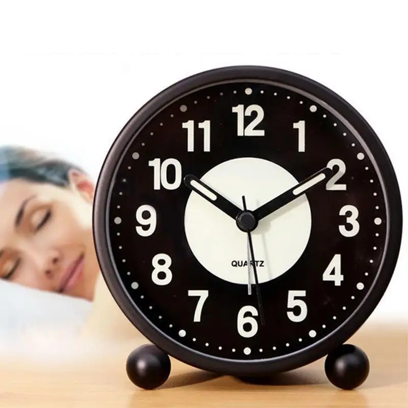 Ночник в стиле ретро будильник с двойным колокольчиком без тикания современный