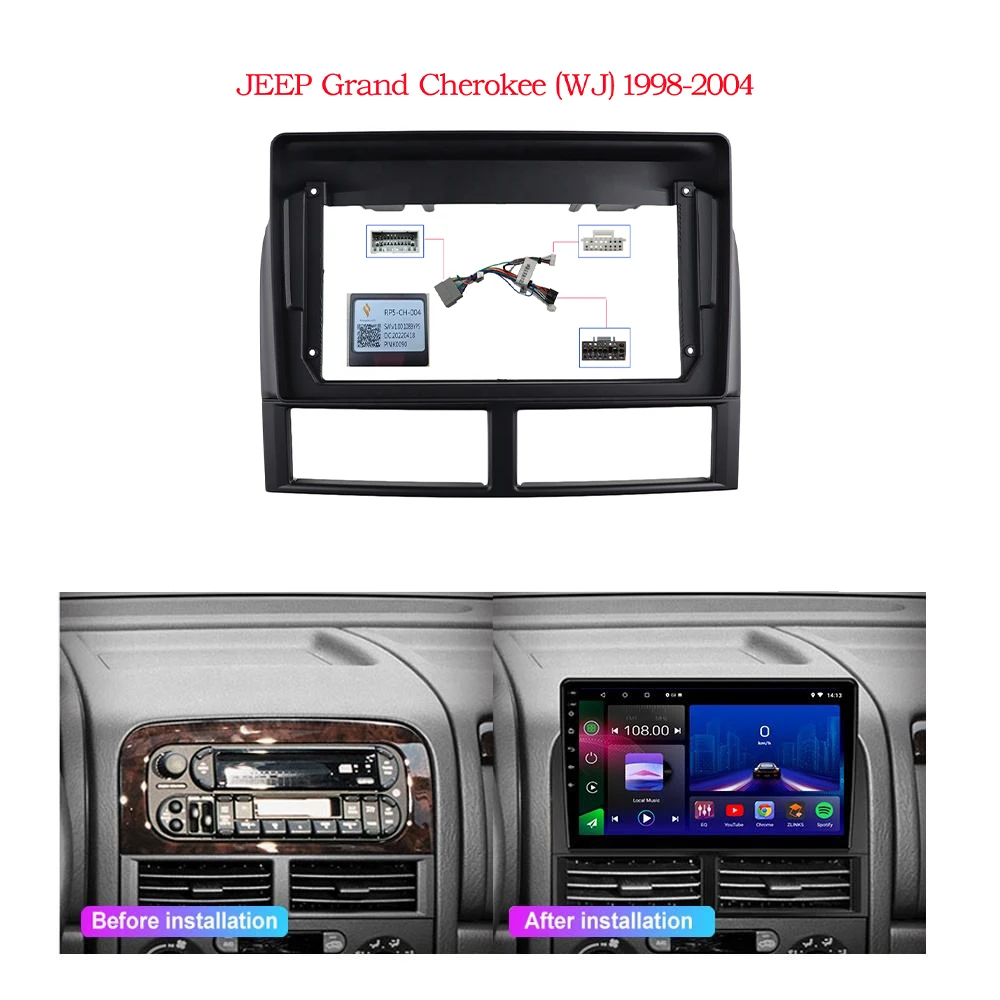 2 Din 9-дюймовый автомобильный радиоприемник стерео рамка адаптер монтажная панель