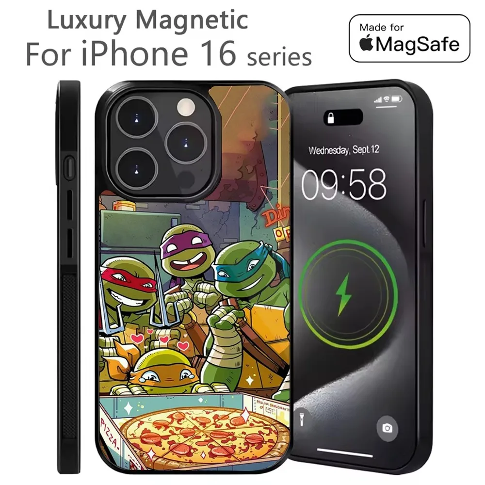 T-Teenage-Mutant N-Ninja-Turtles Phone Case For iPhone 16 15 14 13 12 11 Plus Pro Max Mini Magsafe Magnetic Wireless Charging
