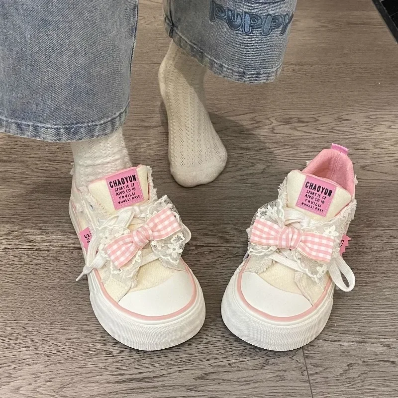 Белые парусиновые женские туфли с круглым носком женская обувь на плоской