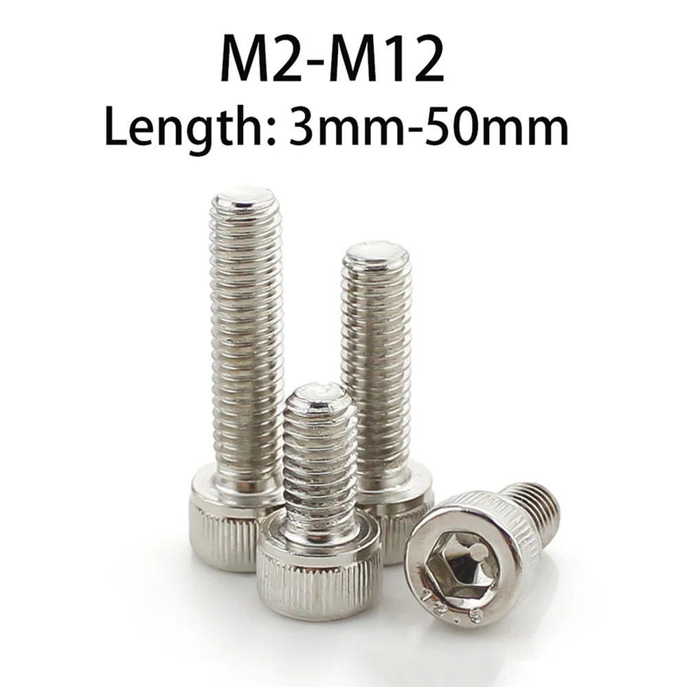 4-60 шт. шестигранные винты M2 9 класса легированная сталь никелированная круглая