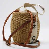 womens pruse shopping bags luxurys designers lady striped woven tote handbag tote cylinder fashion crossbody bags purse