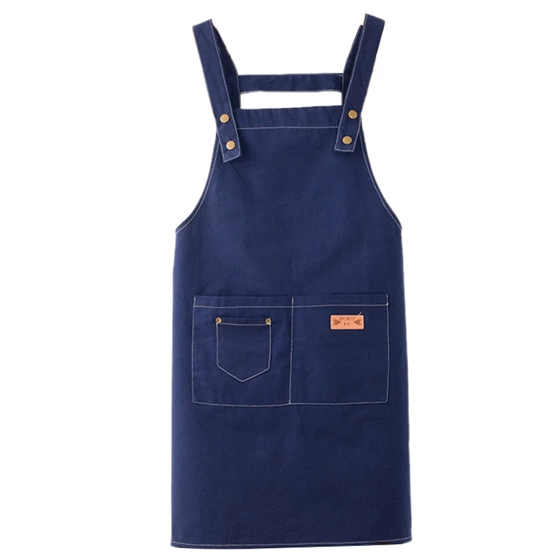 

Barber Apron Kit Custom Kitchen Restaurant Cooking Baking Bib Milktea Shop With Pockets Sleeve Waterproof Cleaning Cloth