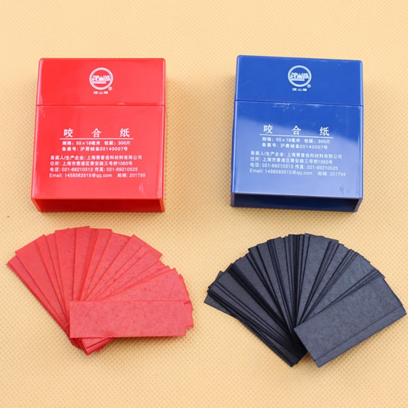 

1 коробка стоматологических шарнирных бумажных полосок красный/синий стоматологический лабораторный инструмент отбеливание зубов стомат...