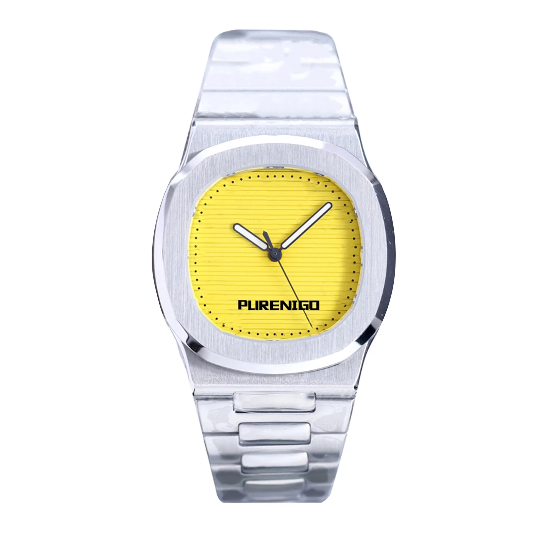 

NIGO Stainless Steel Case Watch Yellow Dial Gem Glass #nigo82111