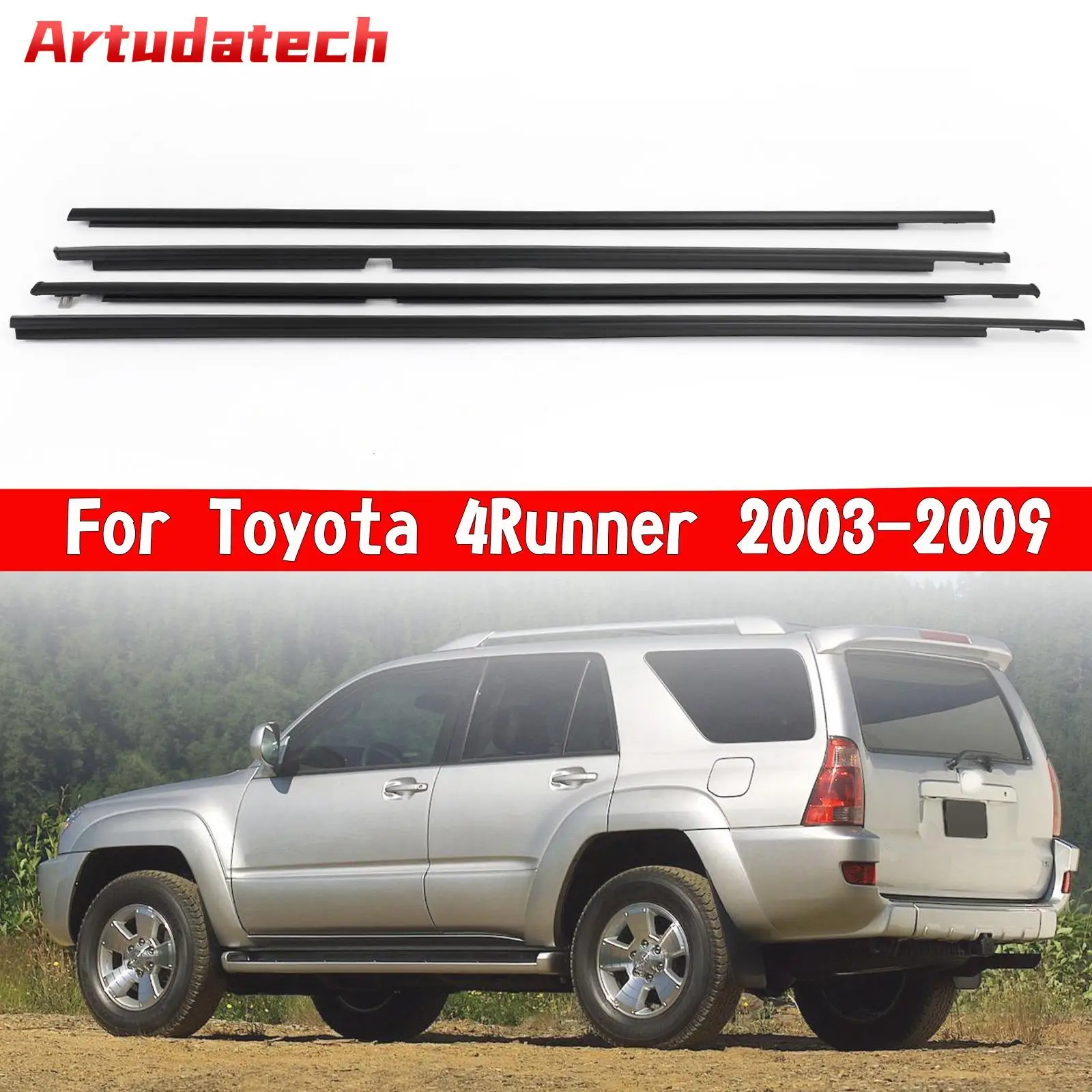 

Уплотнительная лента Artudatech для наружного окна автомобиля, молдинг для Toyota 4runner 2003-2009, автомобильные аксессуары