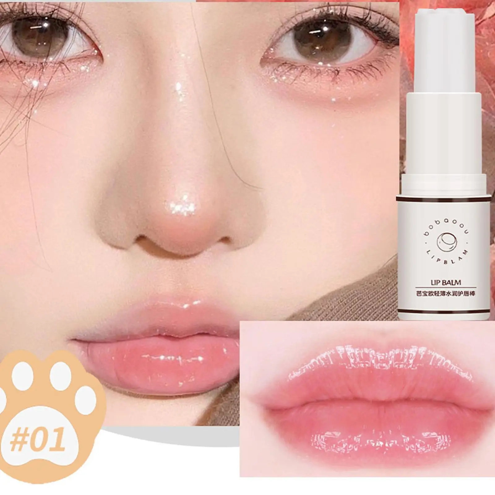 

Бальзам для губ с кошачьими крапанами, увлажняющая бесцветная База под макияж губ, восстанавливающая фруктовая помада, милый увлажняющий б...