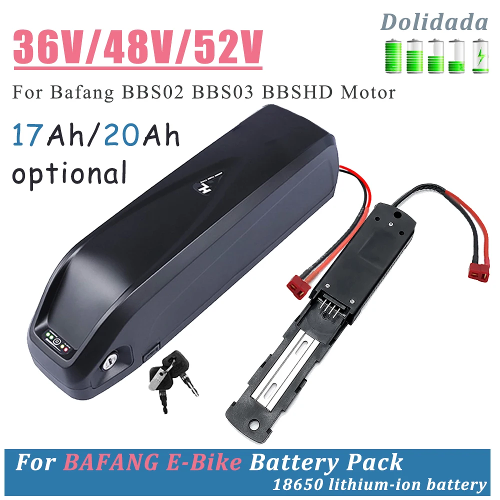 

52v 48v 36v Battery Pack For Hailong Electric Bicycle 30a 500W 750W 1000W 18650 Cell Ebike Batterie For Bafang BBS02 BBS03 BBSHD