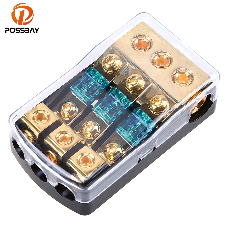 

Posbay 1 в 3 выхода 30A/60A/80A/100A/150A автомобильный аудио держатель предохранителя автомобильный стерео аудио встроенный держатель предохранителя