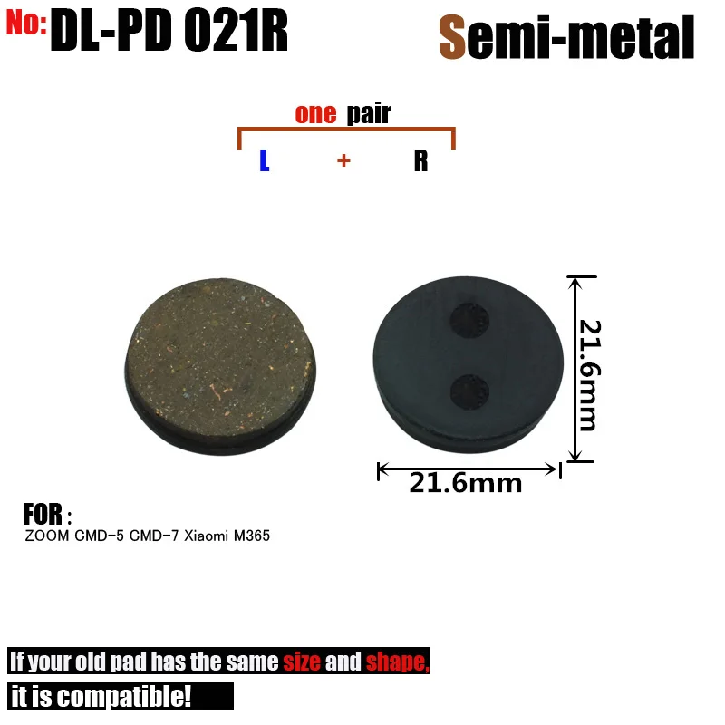 DELT 4-пары велосипедных дисковых тормозных колодок для ZOOM CMD-5 CMD-7 M365
