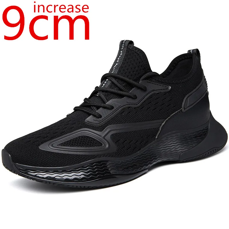

Elevator Shoes Sports Internal Increase 9cm Leisure Sneakers Height Increasing Shoe Invisible Internal Heighten Casual Male Shoe