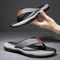 2022 new flip flops mens summer sandals korean version of the beach trend outside wear non slip flip flops men