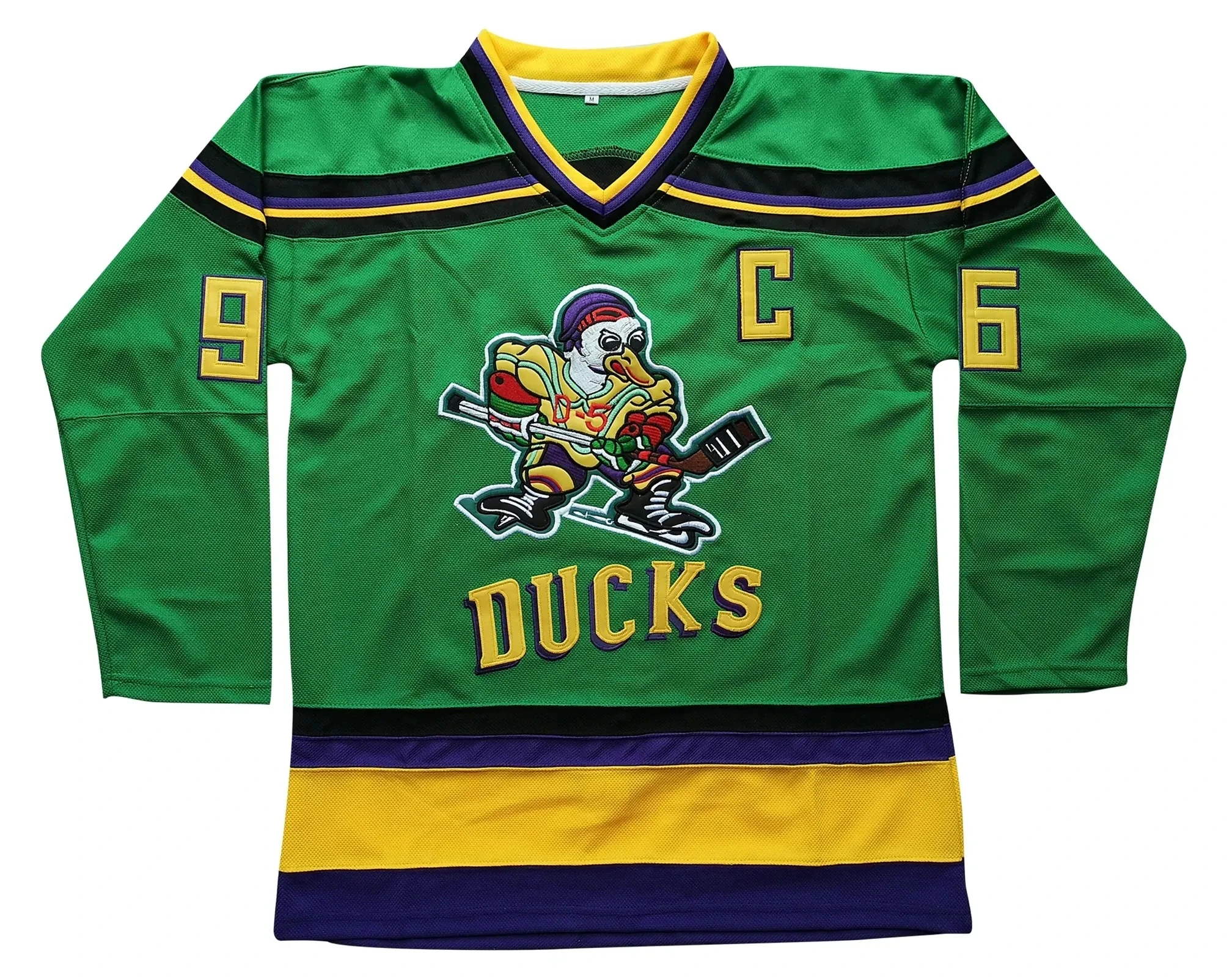 

Mens Ice Hockey Jersey Charlie Conway Mighty Ducks Jersey 96 Movie 99 Adam Banks Sport Sweater Stitched Letters Number Retro