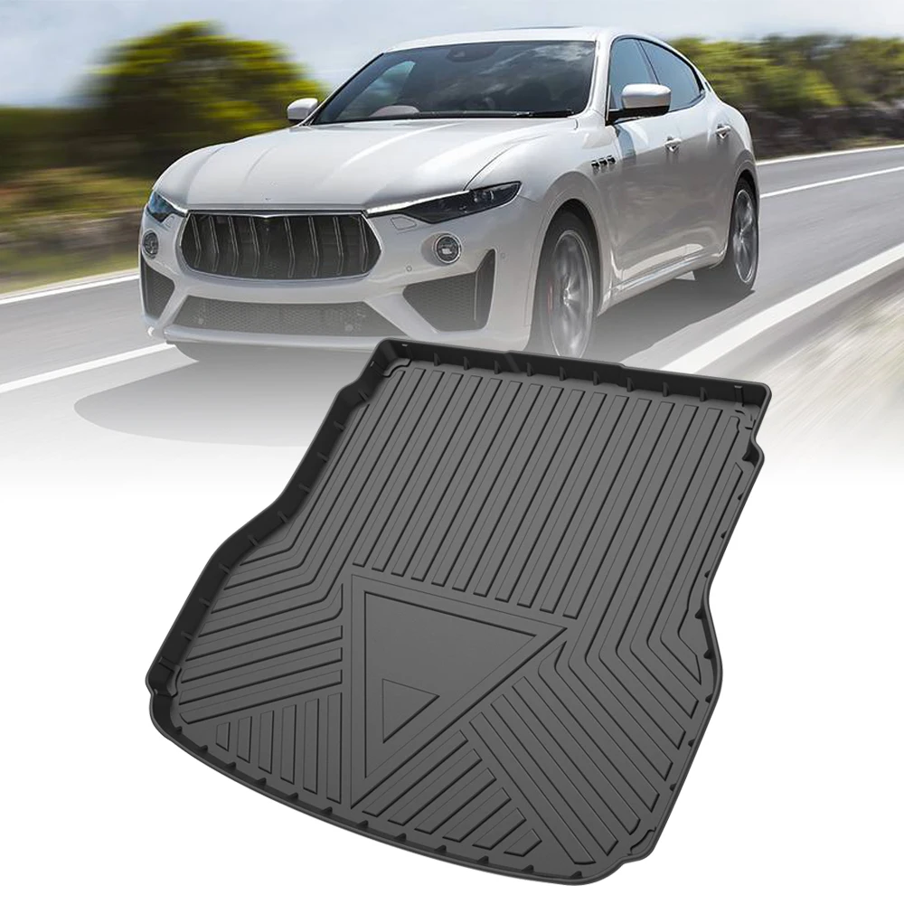 TPE Car Rear Trunk Mat Storage Box Pad For Maserati Levante 2016-2021 Waterproof Protective Rubber Car Mats