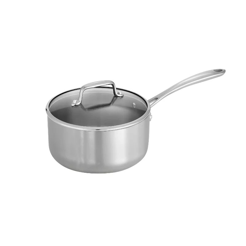 

Tri-Ply Clad 3 Qt Covered Stainless Steel Sauce Pan