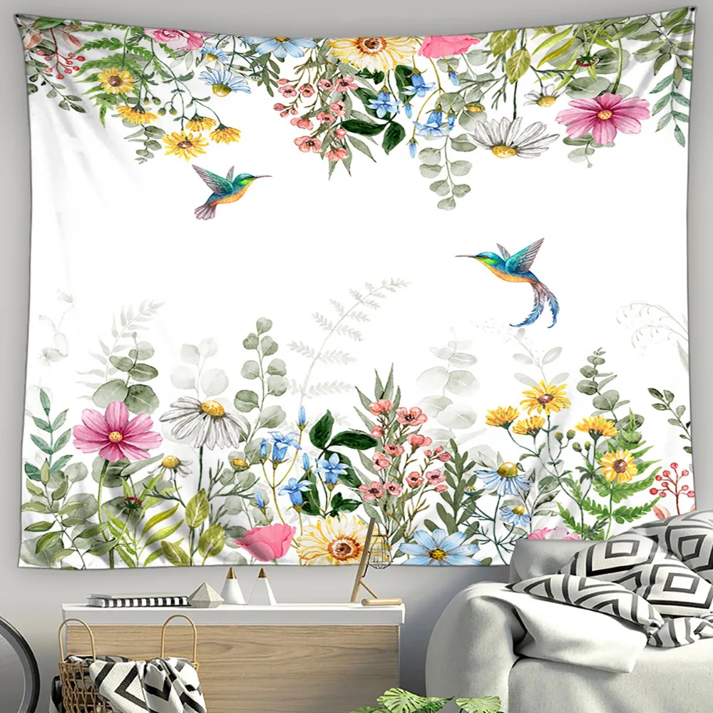 Богемная искусственная роспись ботанический цветок бабочка луна звезды