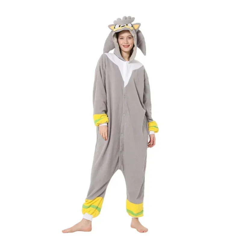 Фото ❤ ❤   Комбинезон Sonic Onesie для пар, пижама с героями мультфильмов, с длинными рукавами, домашняя одежда Smile, осень, зима, новинка ❤ №4
