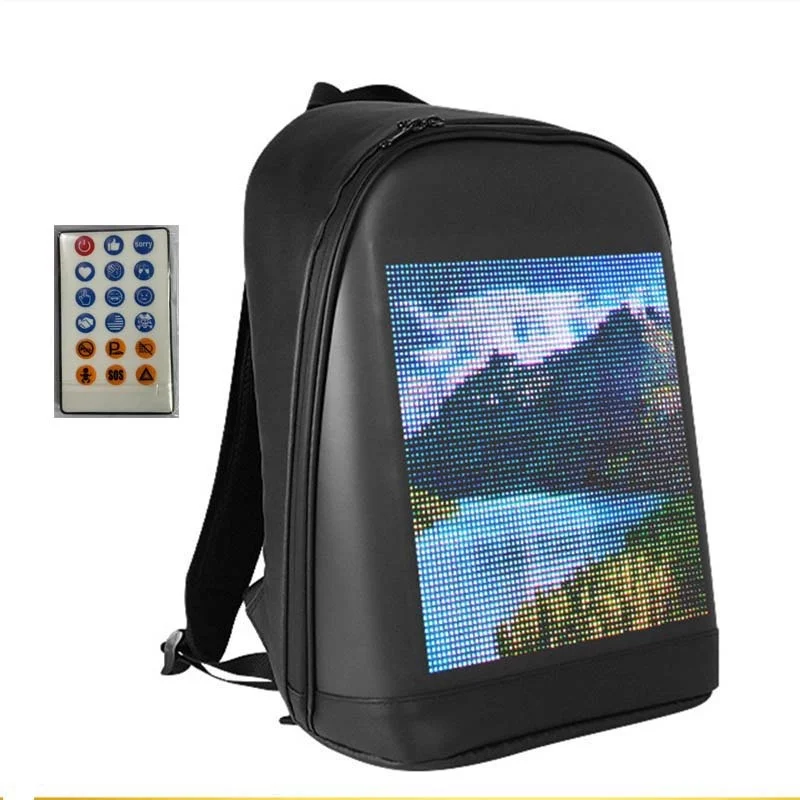 Control the Remote signals turn function for bycicle Smart Led Mesh Pix Backpack LED Display Advertising Light Outdoor Climb bag