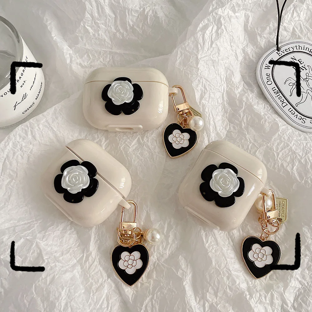 

Роскошный силиконовый чехол с цветами для AirPods 3, чехол, классический симпатичный чехол с брелоком для Airpods Pro, чехол для беспроводных наушник...