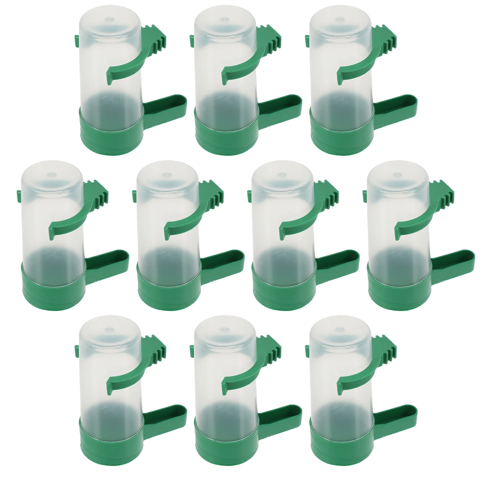 

10 Pcs Bird Waterer Dispenser Birds Pigeon Drinker Feeder Bunny Bowl Pet Plastic Supplies Plants