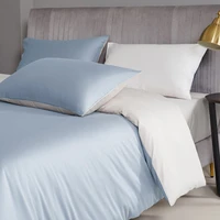 light luxury and simple 60s long staple cotton four piece set of plain color double spray tribute satin cotton bedding