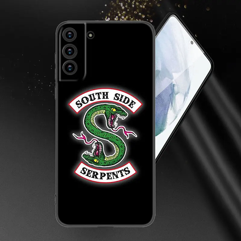 Черный силиконовый чехол Riverdale South Side Serpents для Samsung Galaxy S20 S23 FE S21 S22 S24 Plus Ultra
