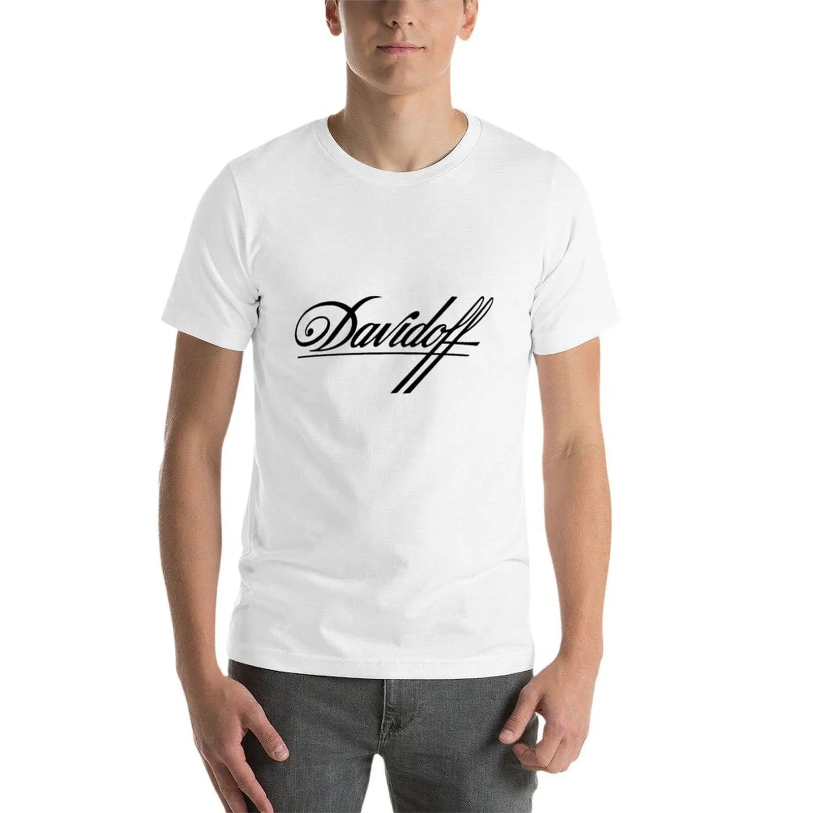 Фото Футболка Davidoff, хлопковая футболка, 100% хлопок, мужская футболка с графическим принтом, футболки для мужчин, футболки с графическим принтом, футболка №3