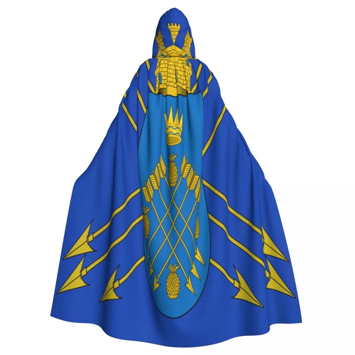 

Flag Of Caguas Hooded Cloak Polyester Unisex Witch Cape Costume Accessory