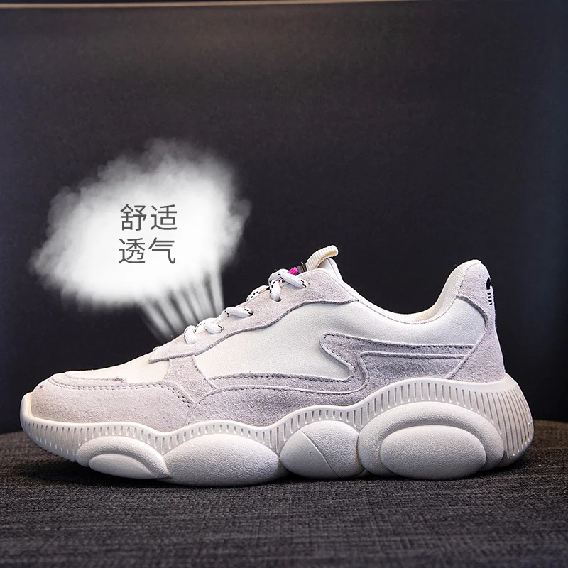 

Leather small white shoes female 2023 autumn new small size bear shoes flat sole shoes