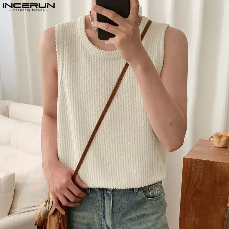 

Мужская футболка без рукавов, с круглым вырезом