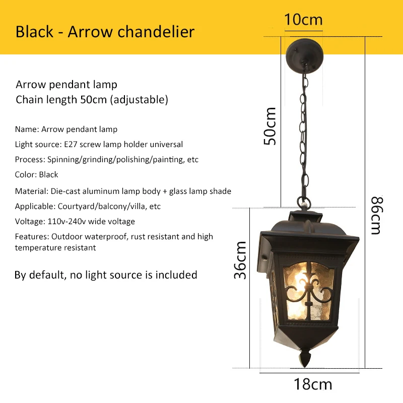 

Водонепроницаемая подвесная люстра для улицы