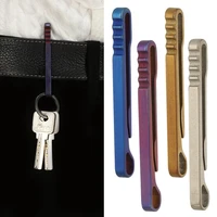 colors outdoor multipurpose buckle tc4 bottle opener hike belt clip multi keyring titanium ti clip edc octagon keychain