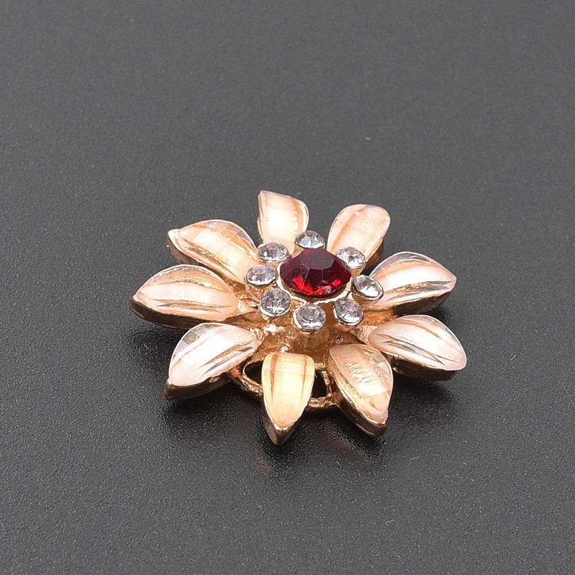 

2pcs/Lot Gold Color Lotus Plant Chrysanthemum Rhinestone Crystal Pendant Metal Alloy Charms For DIY Handmade Jewelry Accessories