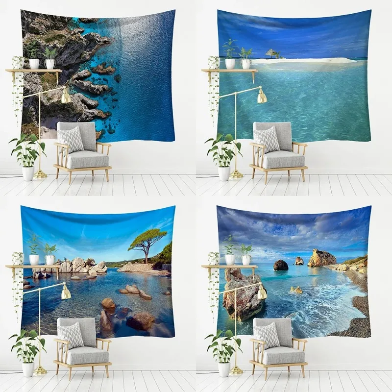 Пляжный пейзаж серии фон ткань Dahai узор гостиная спальня подвесная украшение
