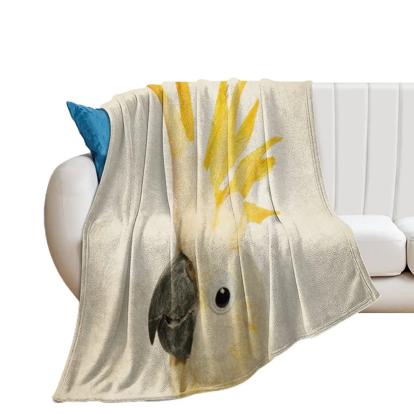 Сернистый какаду экзотическое художественное декоративное одеяло для портретов